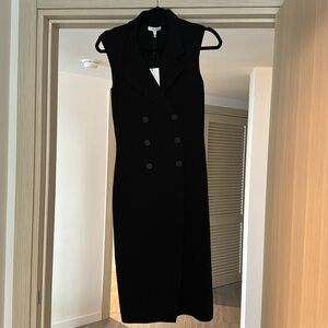 Reiss black midi dress